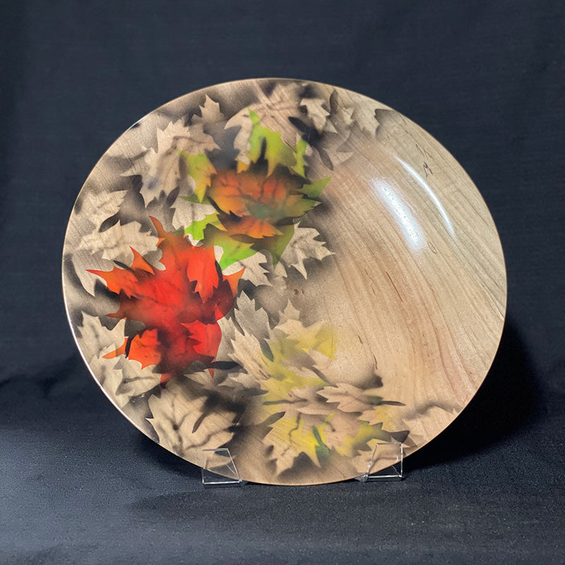 Airbrushed Leaf Platter