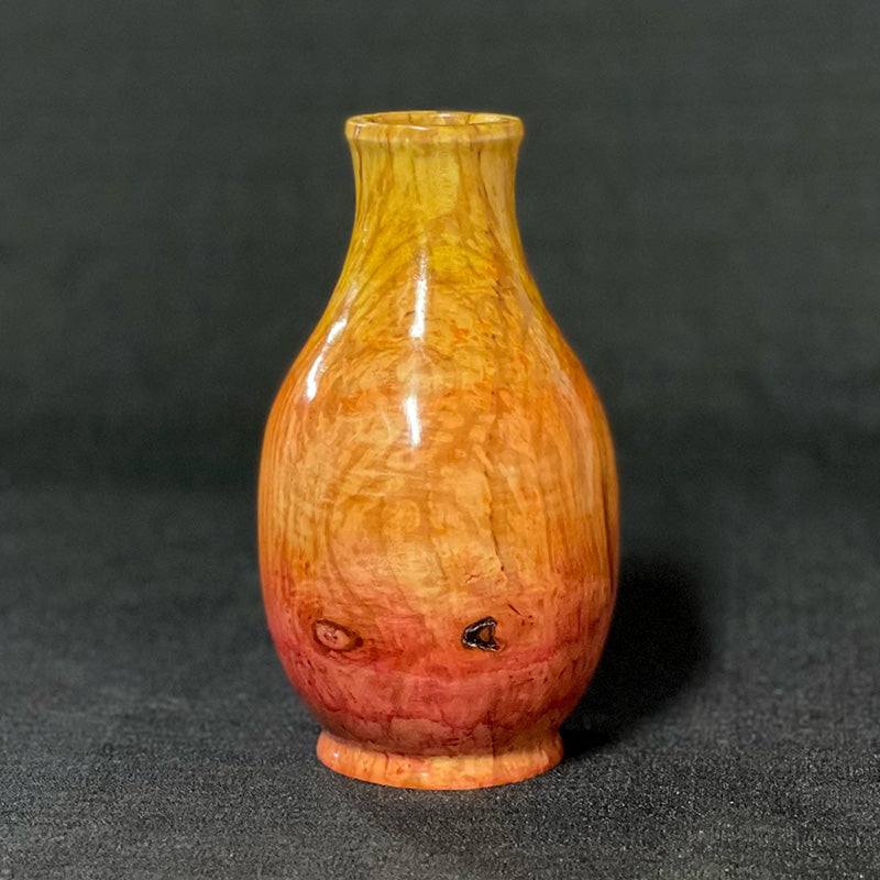 Dyed Red-yellow Spalted Maple Vase