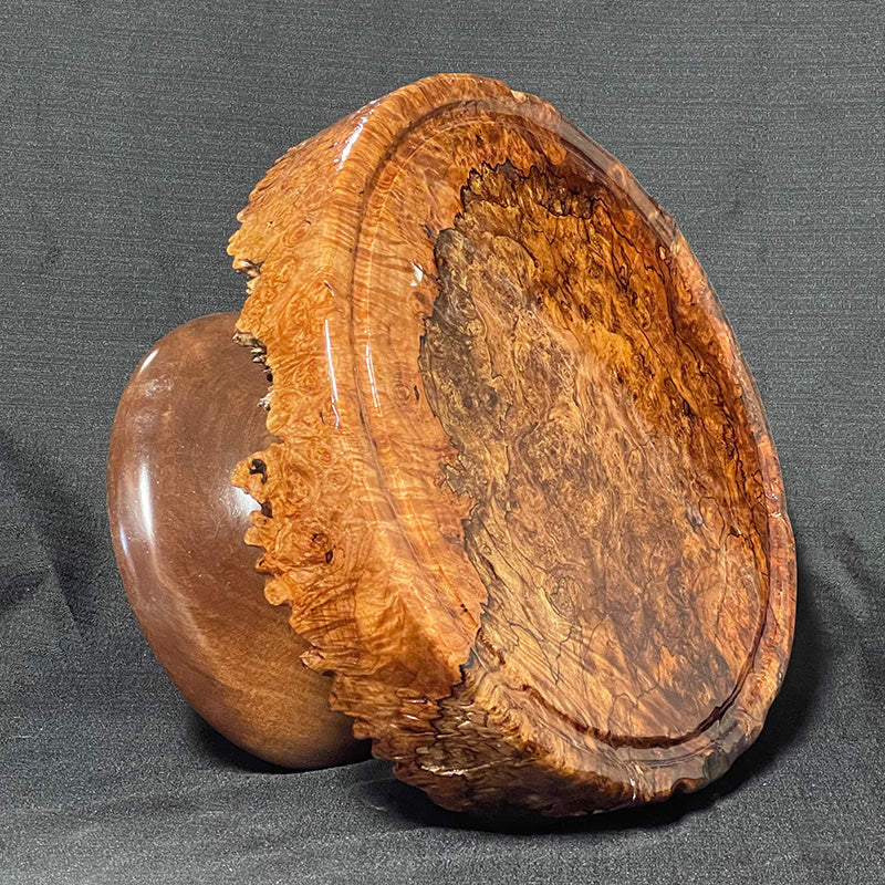 Maple Burl Cake Platter with Waterfall Edge