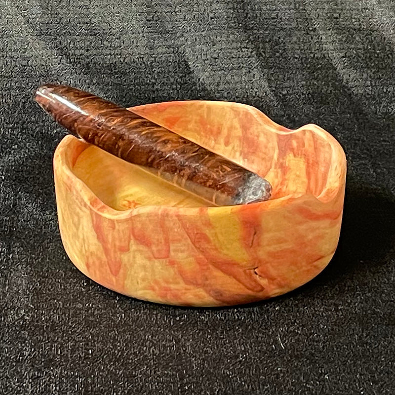 Havana Cuban Cigar and Flame Boxelder Ashtray