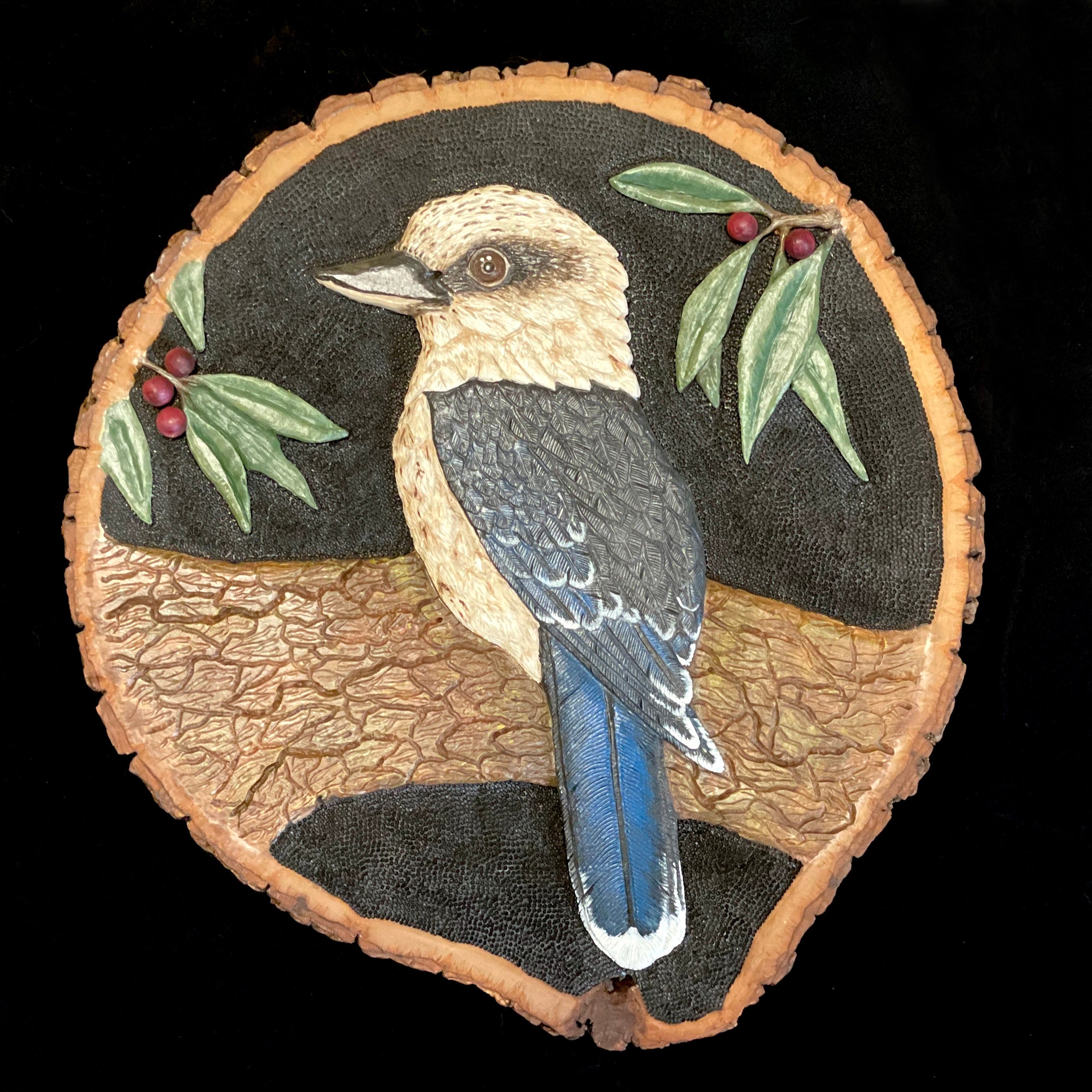 Carved Kookaburra - Nehl Woodworking