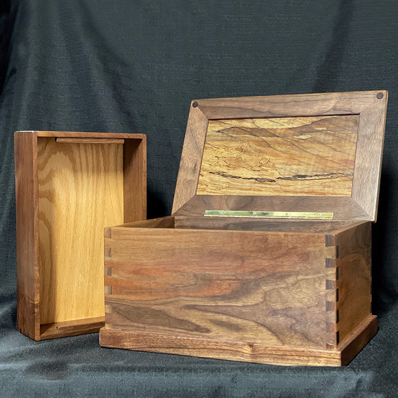 Jointed Walnut Box with Lift-out Tray