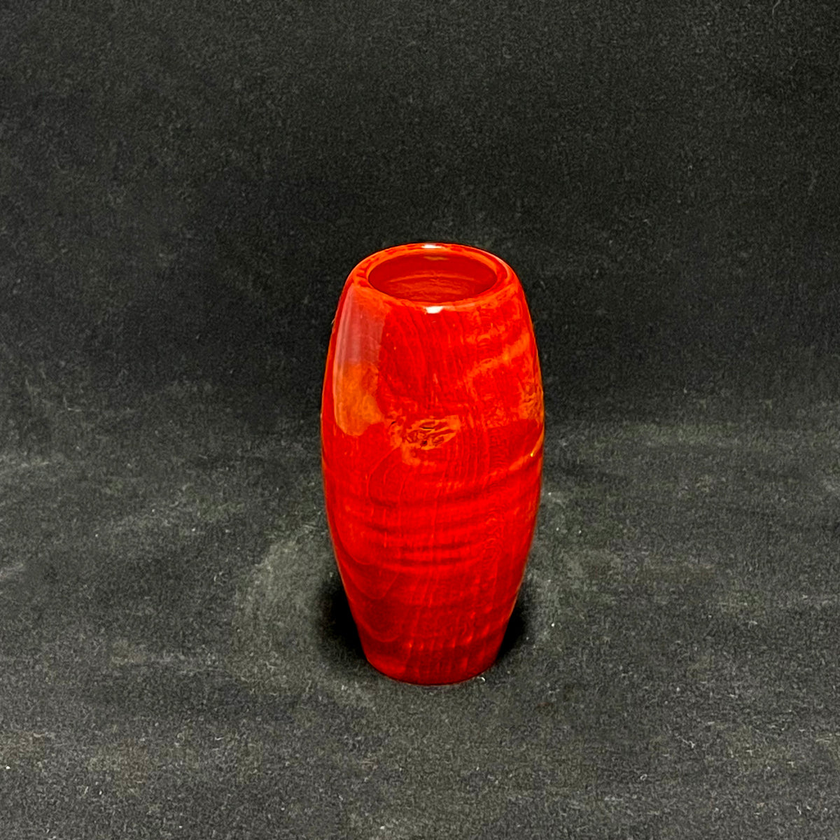 Small Red Dyed Curly Maple Vase