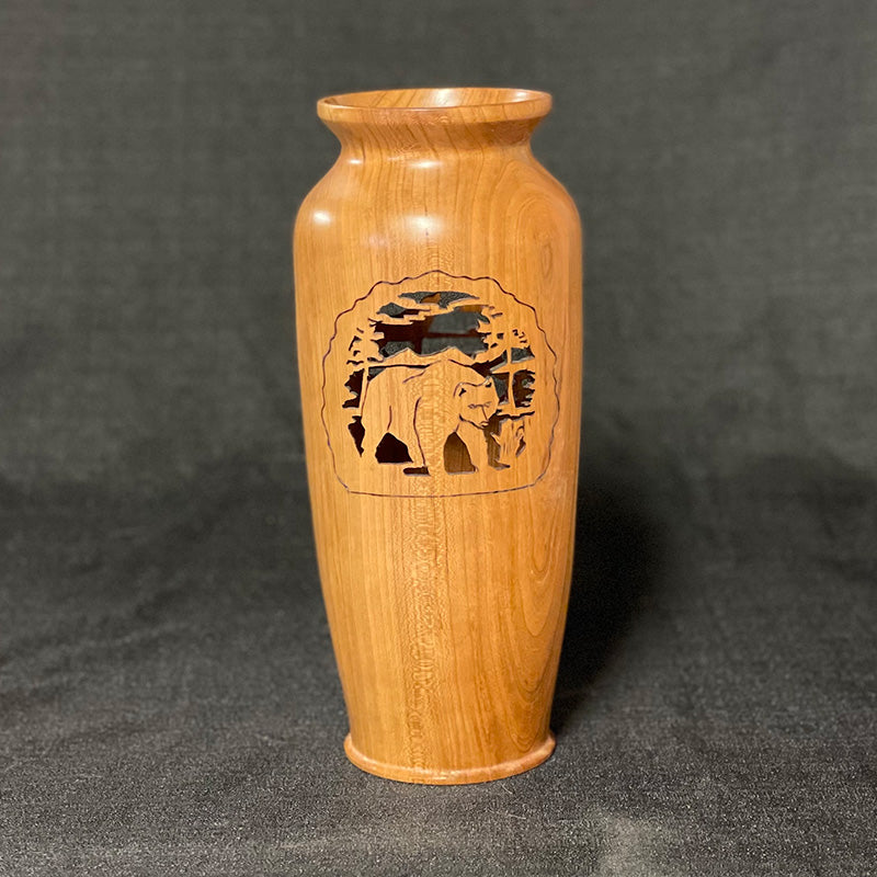 Delicate Wolf &amp; Bear Vase